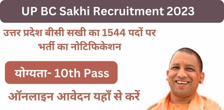 UP BC Sakhi Recruitment 2023