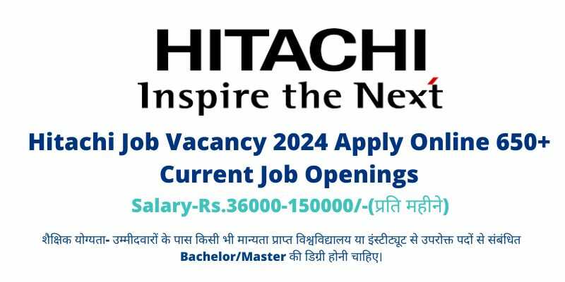 Hitachi Job Vacancy 2024