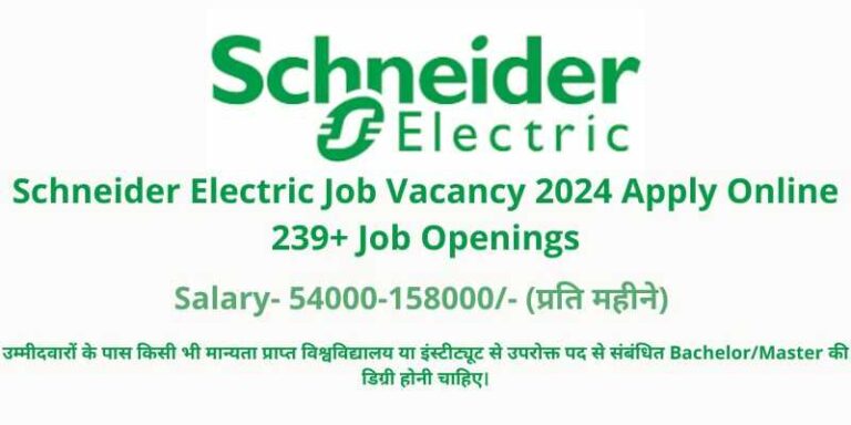 Schneider Electric Job Vacancy 2024