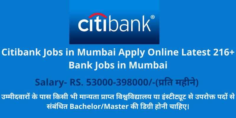Citibank Jobs in Mumbai