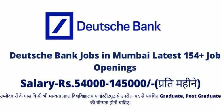 Deutsche Bank Jobs in Mumbai