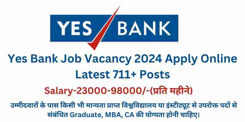Yes Bank Job Vacancy 2024